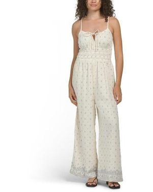 Marshalls Printed Gauzy Jumpsuit For - Natural