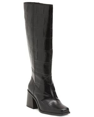 Marshalls Leather Sangeti Square Toe Tall Boots For - Black