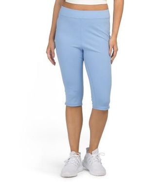 Marshalls Knee Length Stretch Capri Leggings For - Blue