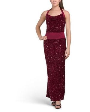 Marshalls Cabernet Halter Maxi Dress For - Red