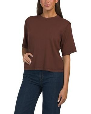 Marshalls Brenna Boxy Crop T-Shirt For - Brown