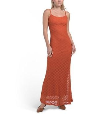 Marshalls Sleeveless Mesh Lace Dress For - Red
