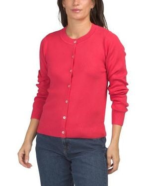 Marshalls Basic Crew Neck Cardigan For - Red