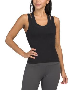 Marshalls Double Layer Bra Tank Top With Removable Cups For - Black