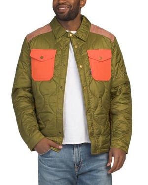 Marshalls Ivik Padded Contrast Detail Jacket For - Green
