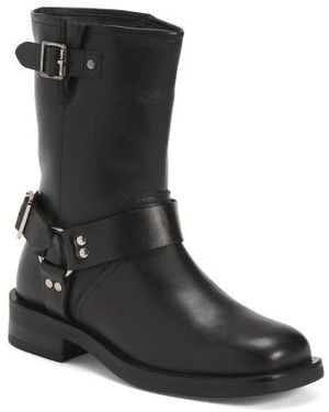 Marshalls Leather Heartbeat Booties For - Black