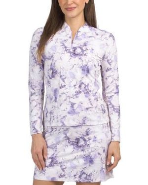 Marshalls Upf 50 Cooling Fabric Lolita Mock Neck Quarter Zip Jacket For - Purple