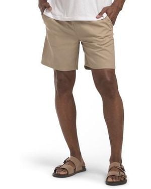 Marshalls Linen Blend Granite Shorts For - Natural