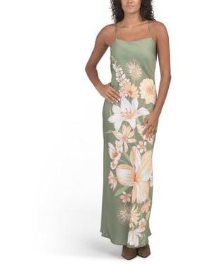 Marshalls Spaghetti Strap Floral Maxi Dress For - Metallic