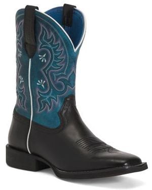 Marshalls Leather Shyloh Western Boots For - Blue