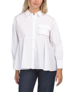 Marshalls Cotton Blend Blouse For - White