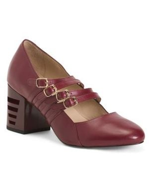 Marshalls Leather Chalet Mary Jane Heels For - Red
