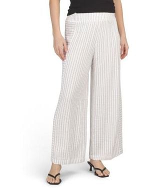 Marshalls Striped Smocked Waistband Pants For - White