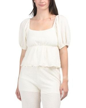 Marshalls Textured Peplum Top For - White