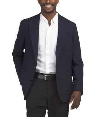 Marshalls Merino Wool 3 Button Blazer For - Blue