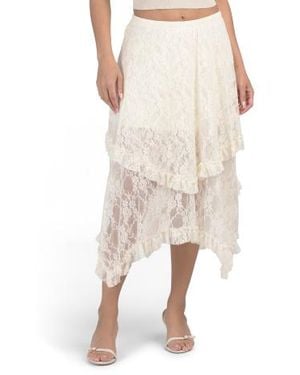 Marshalls Tiered Lace Maxi Skirt For - Natural