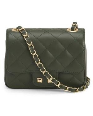 Marshalls Leather Quilted Crossbody For - Green