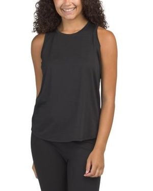 Marshalls Jacquard Knit Breathable Tank Top With Keyhole Back For - Black