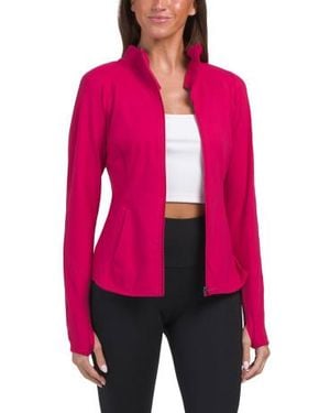 Marshalls Lux Rebel Flared Bottom Full Zip Jacket With Back Vent For - Pink
