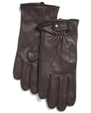 Marshalls Leather Vented Touch Screen Compatible Belt Gloves For - Gray