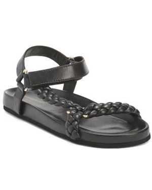 Marshalls Leather Beach Sandals For - Black