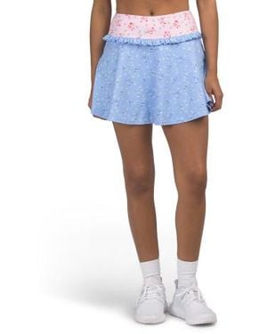 Marshalls Printed Ruffle Skort For - Blue