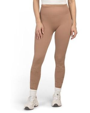 Marshalls Seamless Leggings With Camo Crochet Cuffs For - Natural