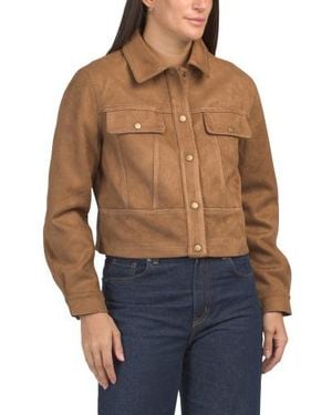 Marshalls Faux Suede Trucker Jacket For - Blue