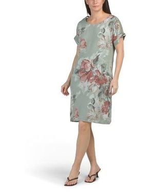 Marshalls Linen Blend Crochet Detail Mini Dress For - White