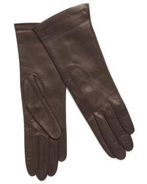 Marshalls Nappa Leather Gloves With Silk Lining For - Brown