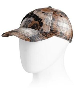 Marshalls Curved Logo Check Cap For - White