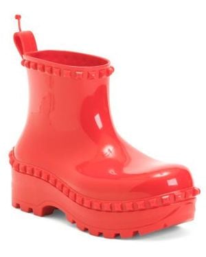 Marshalls Waterproof Graziano Jelly Studded Boots For - Red