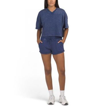 Marshalls 2Pc Football T-Shirt And French Terry Shorts Set For - Blue