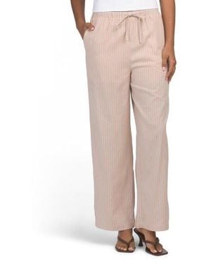 Marshalls Multi Color Stripe Full Length Pull Pants For - Pink
