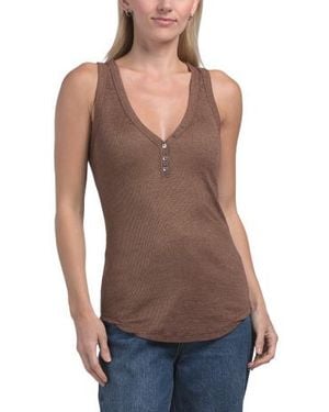 Marshalls Luna Henley Tank Top For - Multicolor