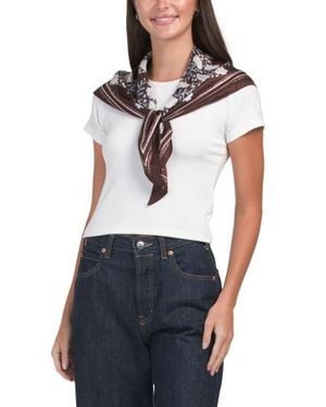 Marshalls Floral Print Triangle Scarf For - Blue