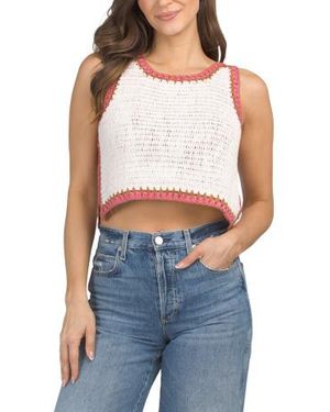 Marshalls Crochet Tank Top For - Blue