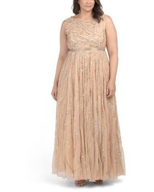 Marshalls Sleeveless Embellished Gown For - Natural