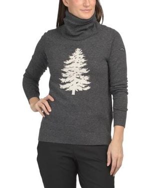 Marshalls Merino Wool And Cashmere Blend Snow Sweater For - Gray