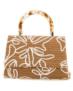 Marshalls Embroidered Satchel With Handle For - Metallic