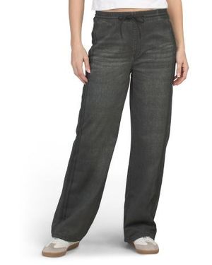 Marshalls Knit Denim Look Track Pants For - Gray