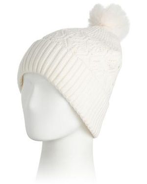 Marshalls Beanie With Pom Pom For - White