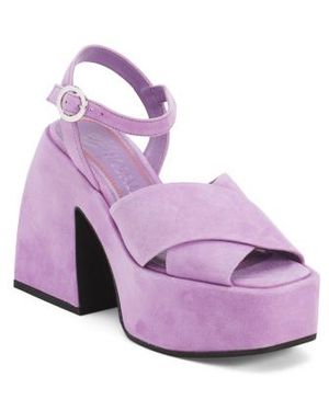 Marshalls Suede Bulla Joni Platform Sandals For - Purple
