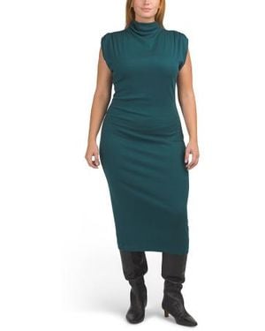 Marshalls Iolanda Mock Neck Midi Dress For - Green