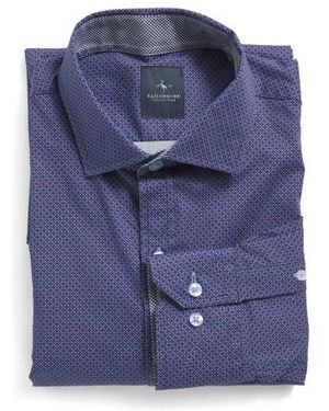 Marshalls Diamond Medallion Long Sleeve Shirt - Blue