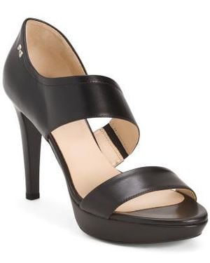 Marshalls Leather Heeled Sandals For - Black