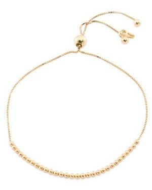 Marshalls 14Kt Plated Sterling Petite Ball Bracelet For - Metallic