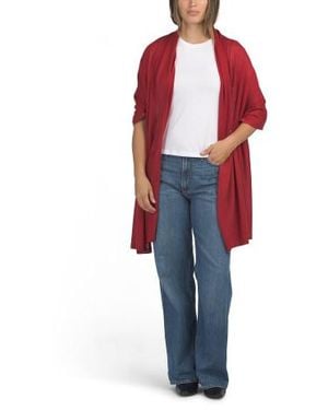 Marshalls Silk And Cashmere Blend Travel Wrap For - Red