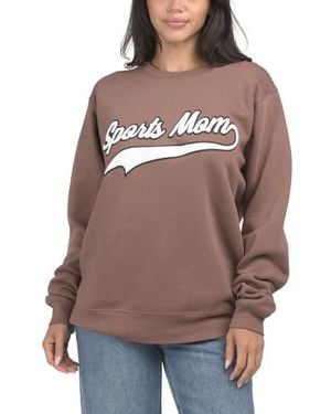Marshalls Sports Mom Crew Neck Sweatshirt For - Brown