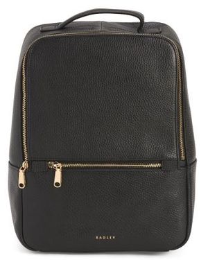 Marshalls Leather Sunny Dene Small Zip Around Backpack For - Black